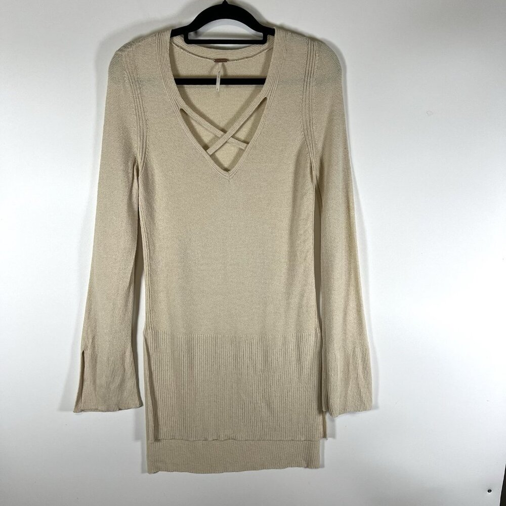 Free People Womens Oversized Tunic Top Size S Slouchy Minimalist Lounge Beachy